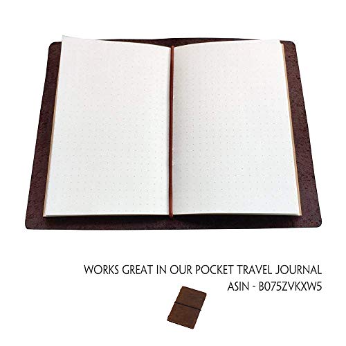 newestor Dotted Notebook Journal, Pocket 3.5 x 5.5 Memo Book - Thick Dot Grid Paper - Total 192 Sheets / 384 Pages - Image 5