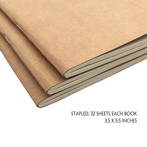 newestor Dotted Notebook Journal, Pocket 3.5 x 5.5 Memo Book - Thick Dot Grid Paper - Total 192 Sheets / 384 Pages - Image 4