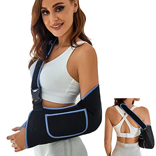 VISKONDA Arm Sling Shoulder Immobilizer - Rotator Cuff Support Brace - Comfortable Medical Sling for Shoulder Injury,Left and Right Arm,Men and Women,for Broken,Dislocated,Fracture,Strain (Small) - Image 1