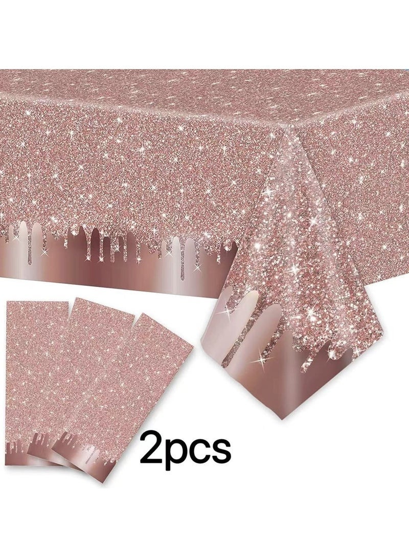 general Fashionable Tablecloth Dustproof Home Dining Table Decorative Tablecloth, 2 Pieces - Image 1