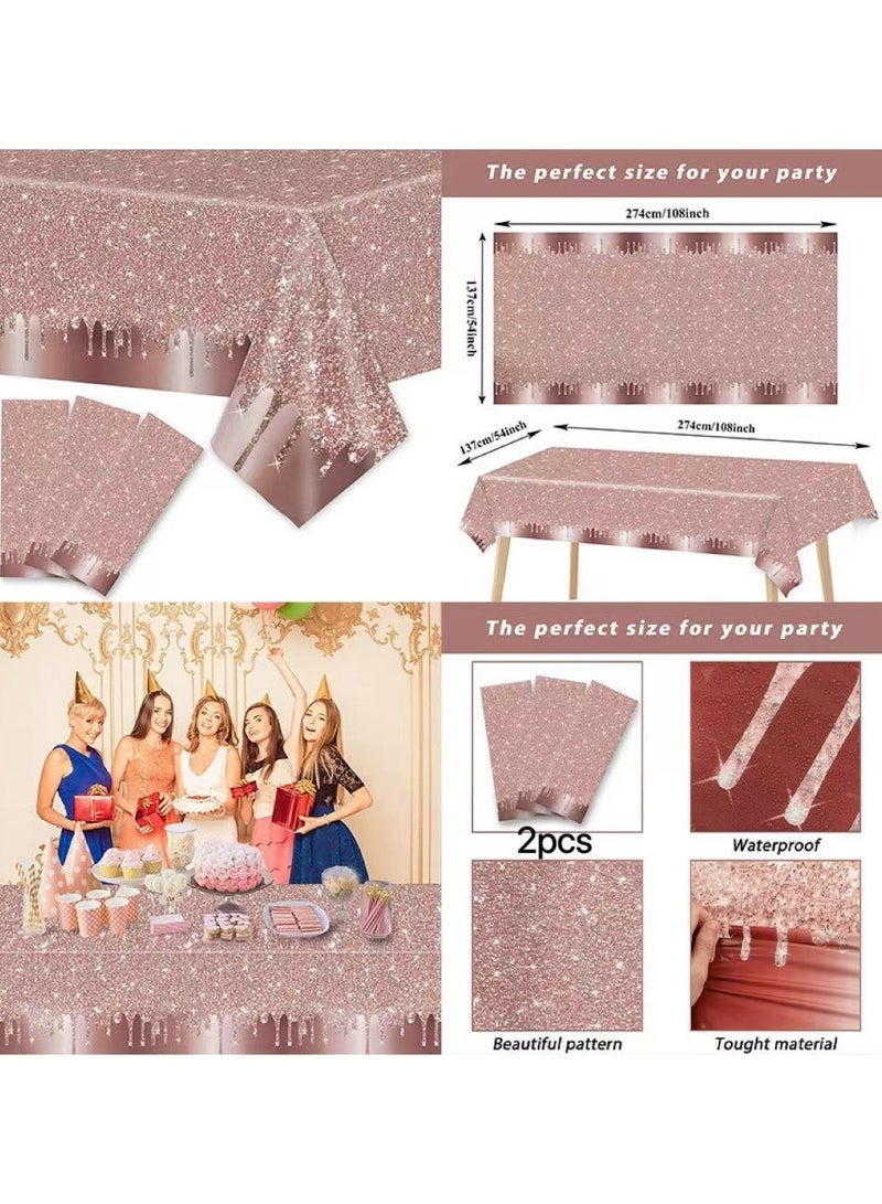 general Fashionable Tablecloth Dustproof Home Dining Table Decorative Tablecloth, 2 Pieces - Image 2