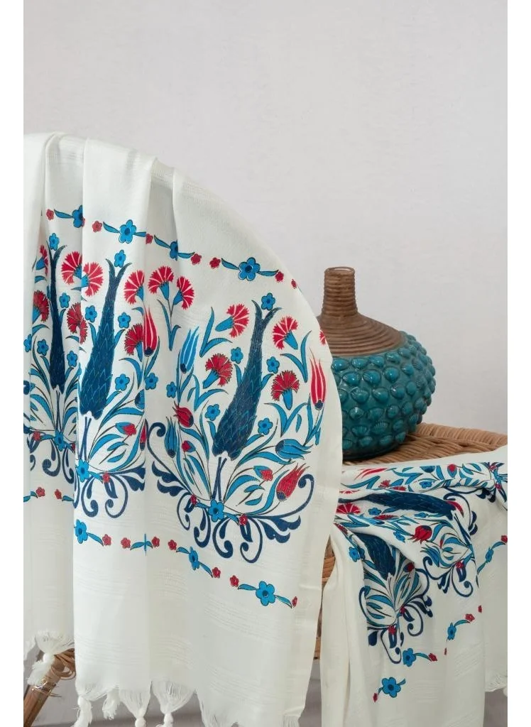 مالبيري Bamboo Printed Peshtemal Bath Towel