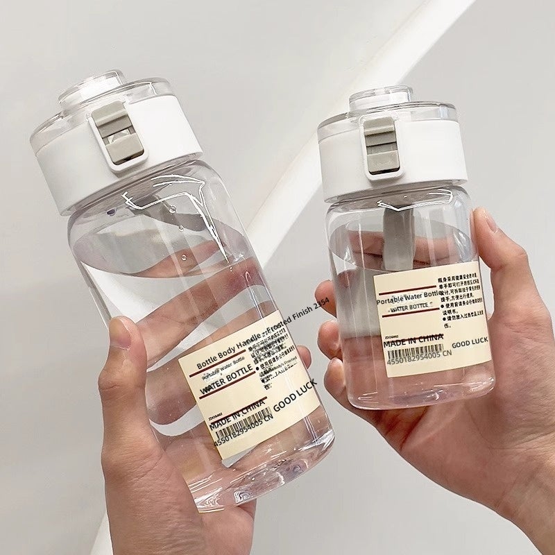 زجاجة ماء صيفية بسيطة من MUJI، بلاستيك محمولة، مع مقبض، مقاومة للتحطم، للرياضة، بالجملة - Image 5