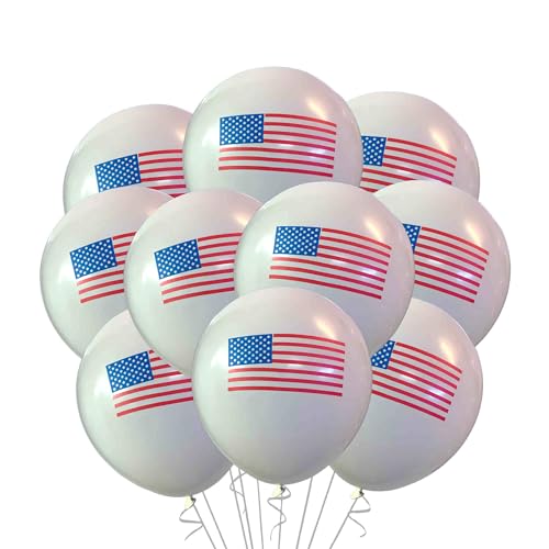 Malayan Products American Flag Latex Balloons 12 Count USA Balloons Birthday Event Party Supply Veteran United States 12 Inch Standard Size - Image 1