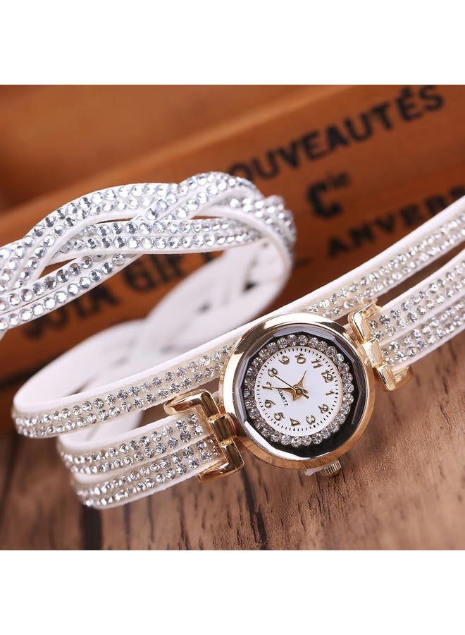 Cdybox Women Ladies Wholesale 6 Pack Diamond Watch Set Lot Leather Wrap Around Bracelet Analog Quartz Dress Wrist Watches 6pcs - Image 3