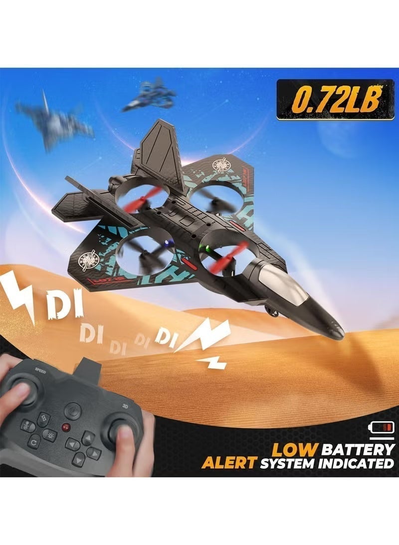 RC Aeroplane Fighter Jet 2.4GHz Remote Control L0712 Quadcopter Floating Fighter Plane – RTF Airplane Toy with Colored Lights and USB Charging - Image 5