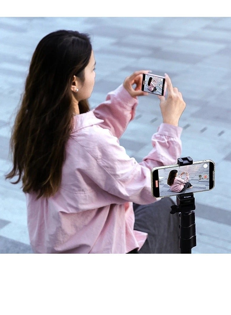 كينج ما King Ma Magnetic Phone Vlog Selfie Monitor Screen, Real-Time Back Camera Sync, Bluetooth Control, Wired & Wireless Connection for iPhone, Vlogging, Live Streaming & TikTok (Black) - Image 2