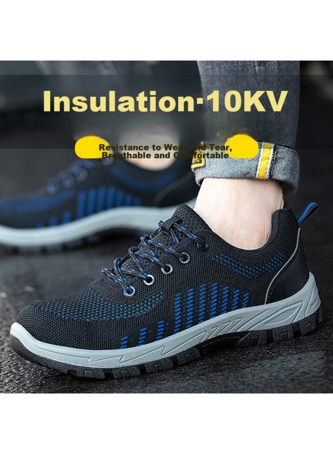 Old housekeeper Laoguanjia Safety Shoes For Men, Flyknit Breathable, Electrician Insulated 10Kv, Wear-Resistant, Anti-Smashing, Anti-Puncture, Functional Work Shoes, Size 42 - Image 5