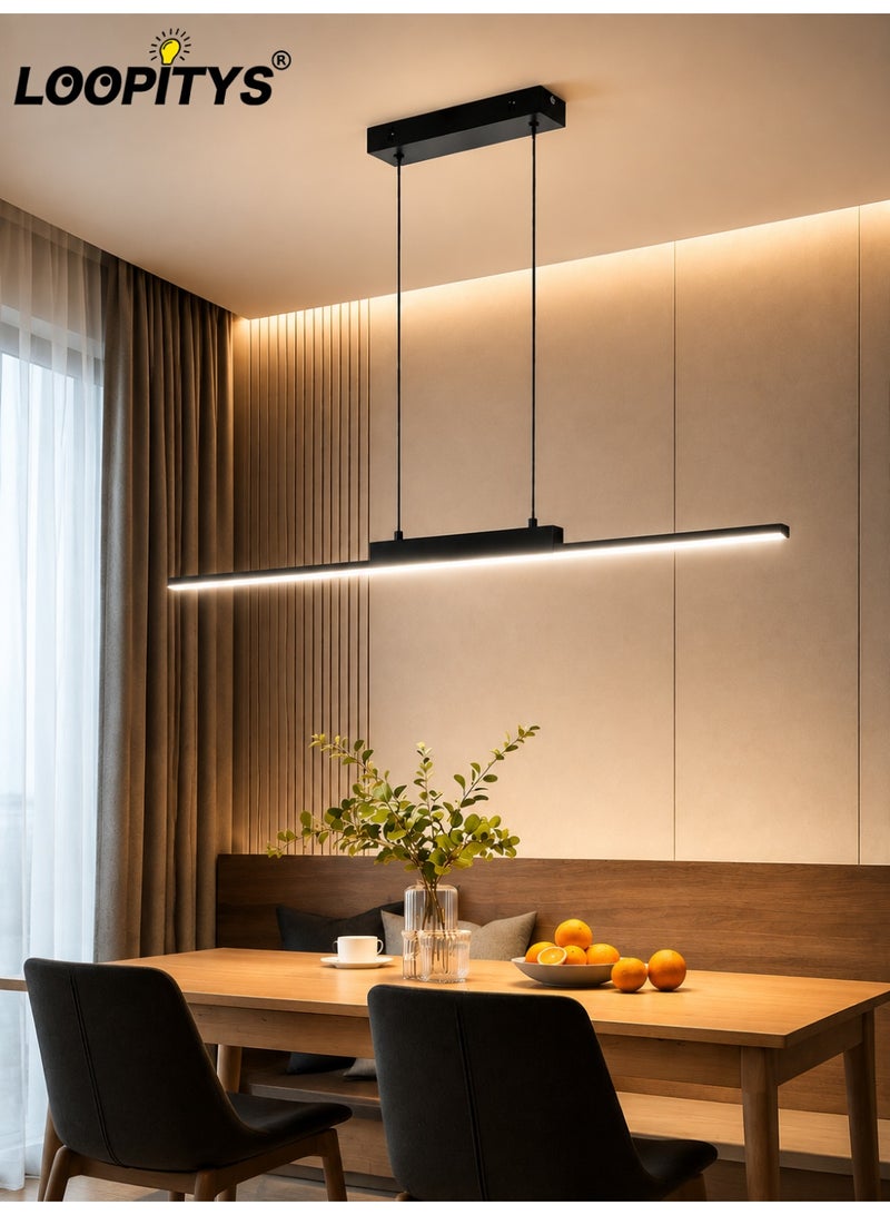 LOOPITYS 120CM - Three color temperature - Modern luxury - Restaurant pendant light, bedroom pendant light, 150cm height adjustable,chandelier - Image 1