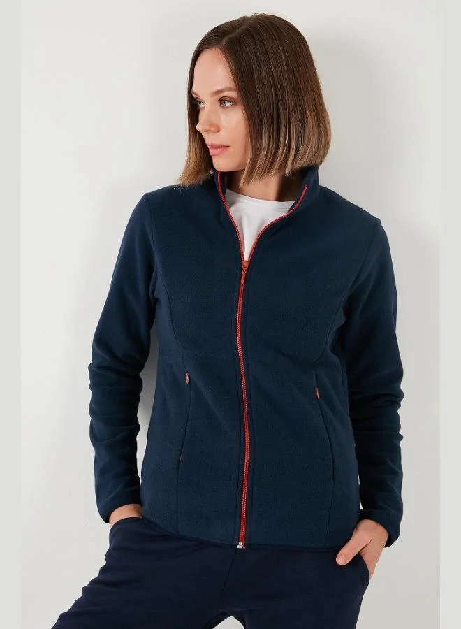 ليلا كارديجان نسائي من الصوف القطبي بسحاب مقاوم للتكتل بقصة ضيقة من ليلا