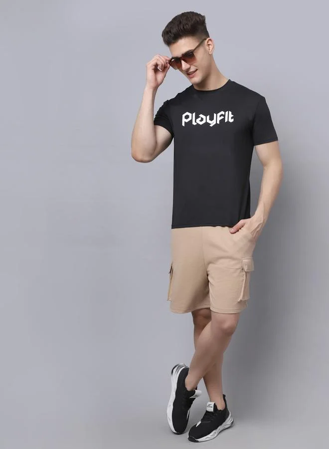 ستايلي Men Beige Cargo Shorts with Drawstring By Door74
