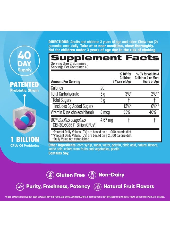 Digestive Advantage Daily Probiotic Gummies (80 Count), 100X - Image 4