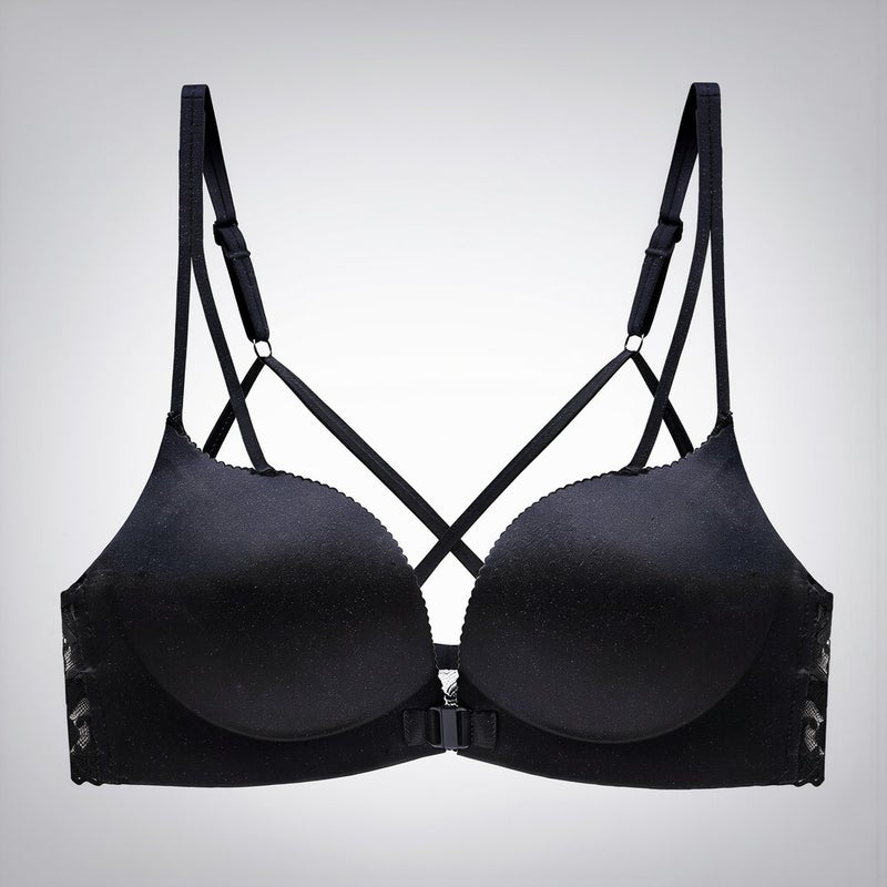 Cross Back Bra Front Closure Perfect for Camisole Dress Backless Tops M 32AB - Image 3