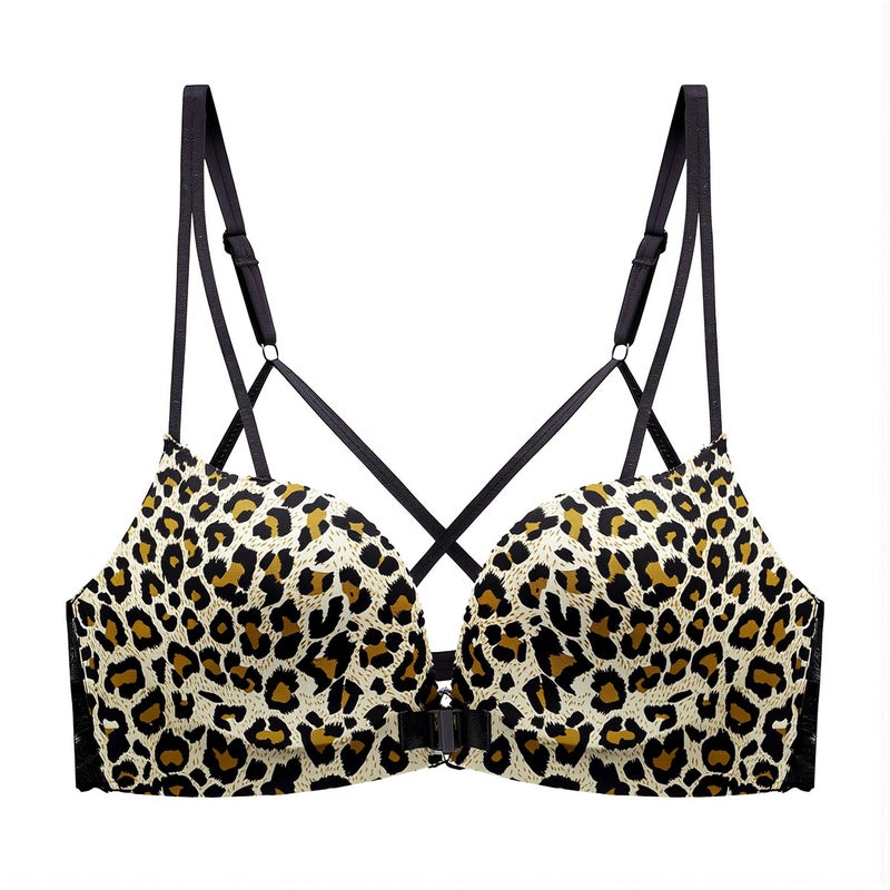 Cross Back Bra Front Closure Perfect for Camisole Dress Backless Tops M 32AB - Image 1