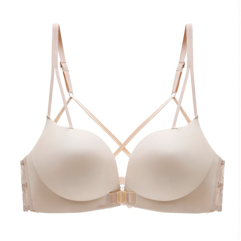 Cross Back Bra Front Closure Perfect for Camisole Dress Backless Tops M 32AB - Image 4