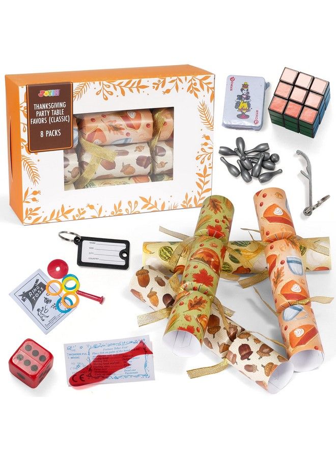 JOYIN Thanksgiving Party Table Favor No Snap No Popping (8 Pack) With Party Hat Joke & Gift Inside Designed With Cake Pumpkin Nut For Fall Holiday Thanksgiving Holiday Traditions - Image 3