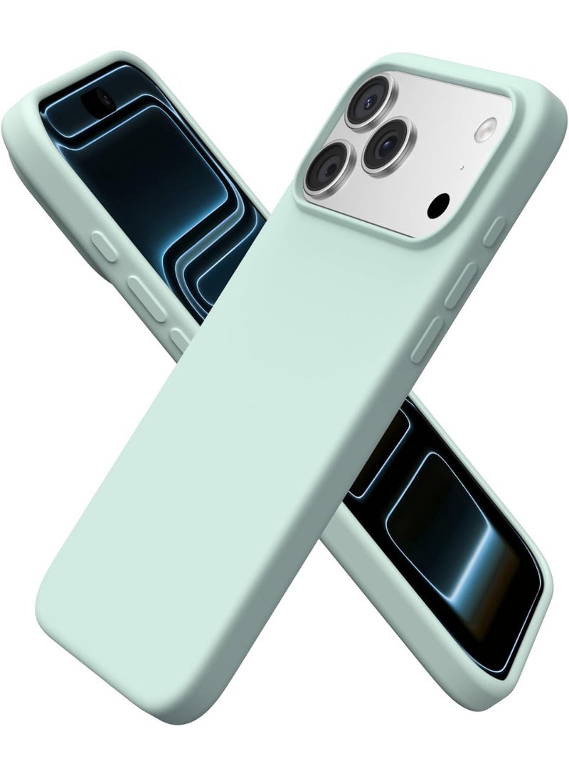 جراب لهاتف iPhone 17 Pro Max مصنوع من جل السيليكون السائل الناعم، حماية كاملة للجسم ضد الصدمات، غطاء غير لامع، بطانة ناعمة من الألياف الدقيقة، جراب خلفي نحيف لهاتف iPhone 17 Pro Max - Image 1