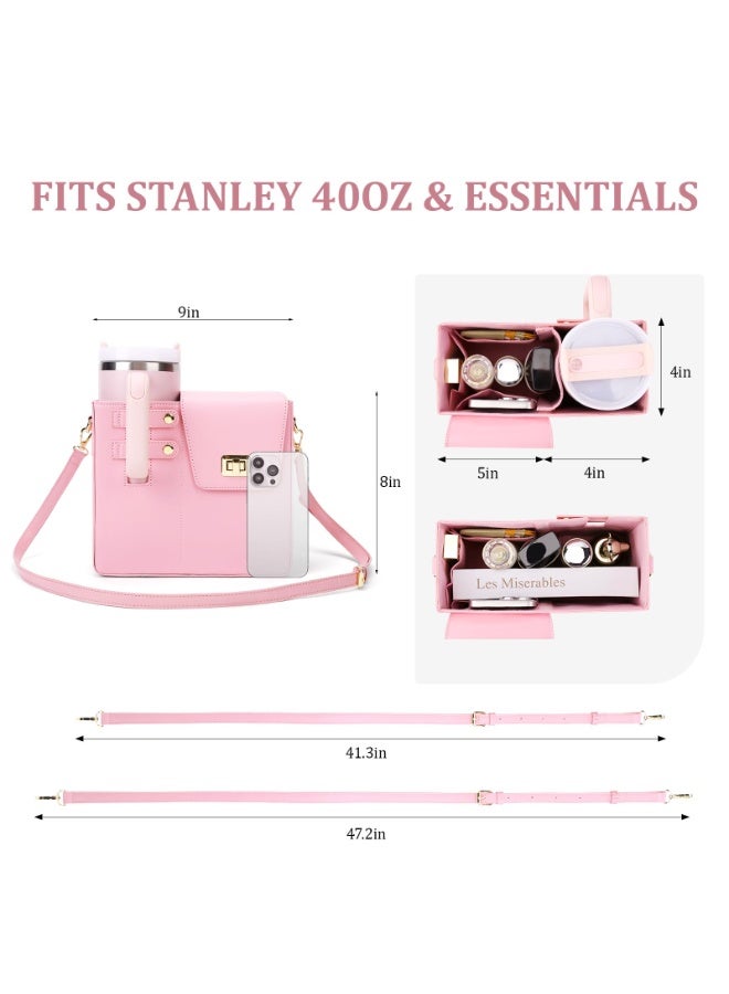 Stanley Purse Cup Holder Bag- Outdoor Portable Crossbody Bag for Stanley Cup Tumbler Purse - Image 3
