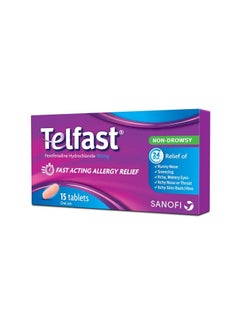 sanofi أقراص تلفاست 180 مجم سريعة المفعول لتخفيف الحساسية، 15 قرصًا  - Image 2