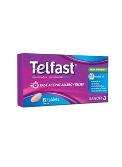 sanofi أقراص تلفاست 180 مجم سريعة المفعول لتخفيف الحساسية، 15 قرصًا  - Image 3