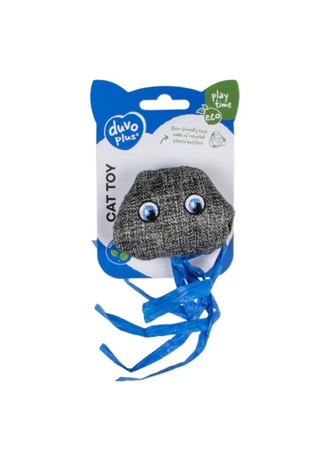 Duvo + Duvo+ Eco Navy Catnip Jellyfish Cat Toy Blue/Grey – 15.5cm - Image 2