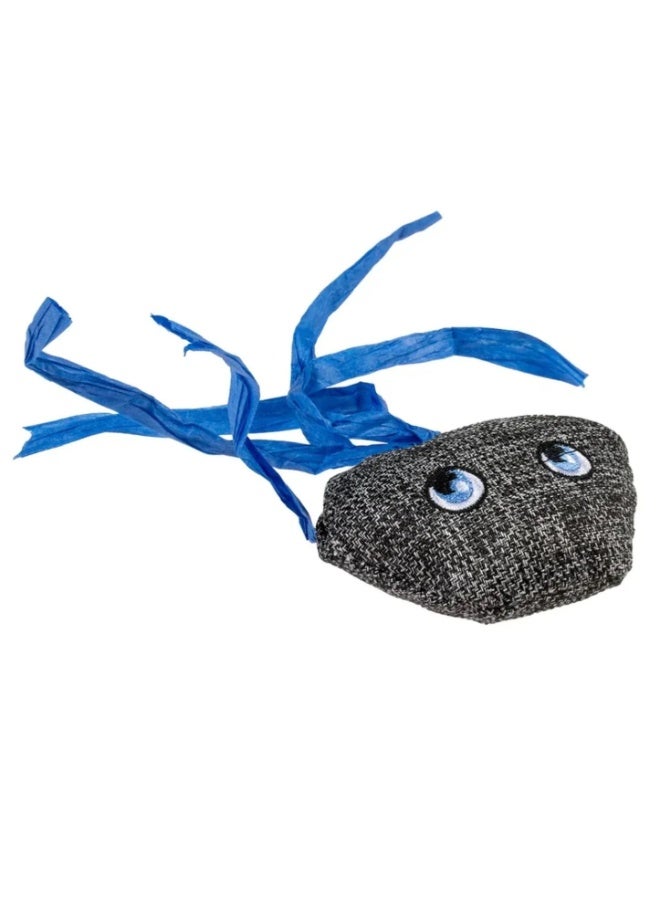 Duvo + Duvo+ Eco Navy Catnip Jellyfish Cat Toy Blue/Grey – 15.5cm - Image 1