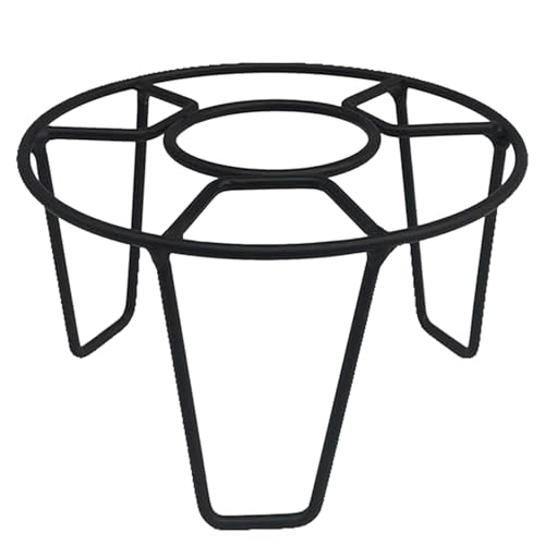 Oriley Plant Round Stand Galvanised Metal Flower Pot Holder Indoor Gamla Support Corner Rack Outdoor Display Shelf for Home Garden Balcony Decoration - (Pack of 8, Black) - Image 4