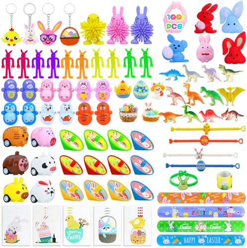 Voiiake Easter Egg Fillers Basket Stuffer Essentials for Teens Kids 100Pcs Small Toys Party Favors for Boys Girls Treasure Box Toys for Classroom Egg Hunt Party Supplies Carnival Prizes - Image 1