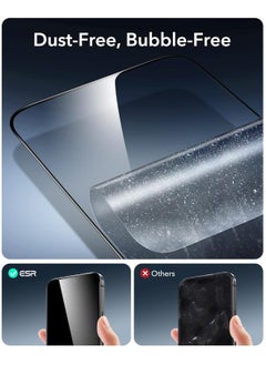 ESR ESR 3 Packs 9H+ Tempered Glass Screen Protector for iPhone 16 Pro, Bubble- and Dust-Free, iPhone Tempered Glass, Highest Grade Shatterproof Protection, Durable with Updated Easy Installation Tool  - Image 4
