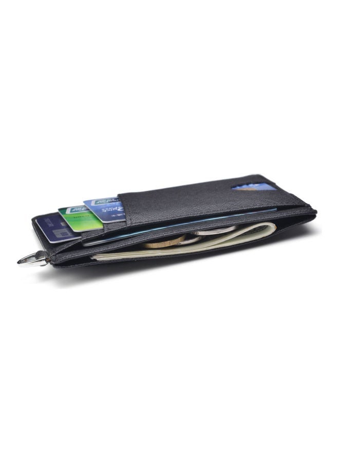 NIBEMINENT Leather Card Holder Money Clip Black  - Image 5