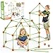 spring flower Fort Building Kit for KidsSTEM Construction Toys Educational Gift for 3 4 5 6 7 8 9 10 11 12 Years Old Boys and GirlsUltimate Creative Set for Indoor  Outdoors Activity140 PcsOrange - Image 2
