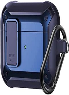 Olytop Airpods 3 Case Cover 2021, [Secure Lock] Armor Full-Body Rugged Air Pod 3 Generation Protective Case Shockproof Cover Men Women with Keychain for Apple Airpods 3rd Generation Case-Blue