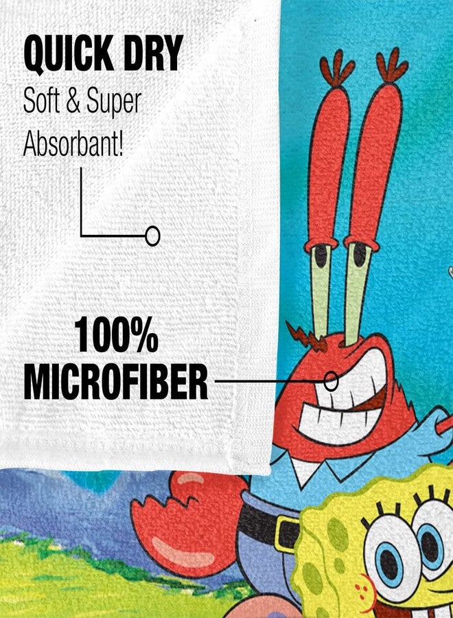 LOGOVISION Spongebob Beach Towel, 30"x60", Spongebob Group Scene - Image 4