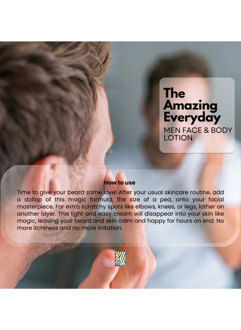 alimentary - Alimentary Amazing Everyday Face Moisturizer for Men | Works against Beard Dandruff | Brightening Face Cream | Fast Absorbing & Light Body Lotion for Dry Skin |90% Active Natural Ingredients | Beard Oil - Image 1