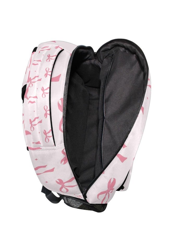 Krafig Cute Pink Ribbon Bow Boys Girls Kids School Backpacks Bookbag, Elementary School Bag Travel Backpack Daypack, Multicolor, Medium, Daypack Backpacks - Image 5
