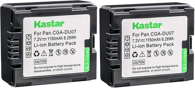 Kastar Kastar 2 Pack Battery for Panasonic CGRDU06 CGRDU07 CGADU14 CGADU07 CGADU06 CGRDU21 CGRDU21A RV4401 RV5401 Camcorder  - Image 1