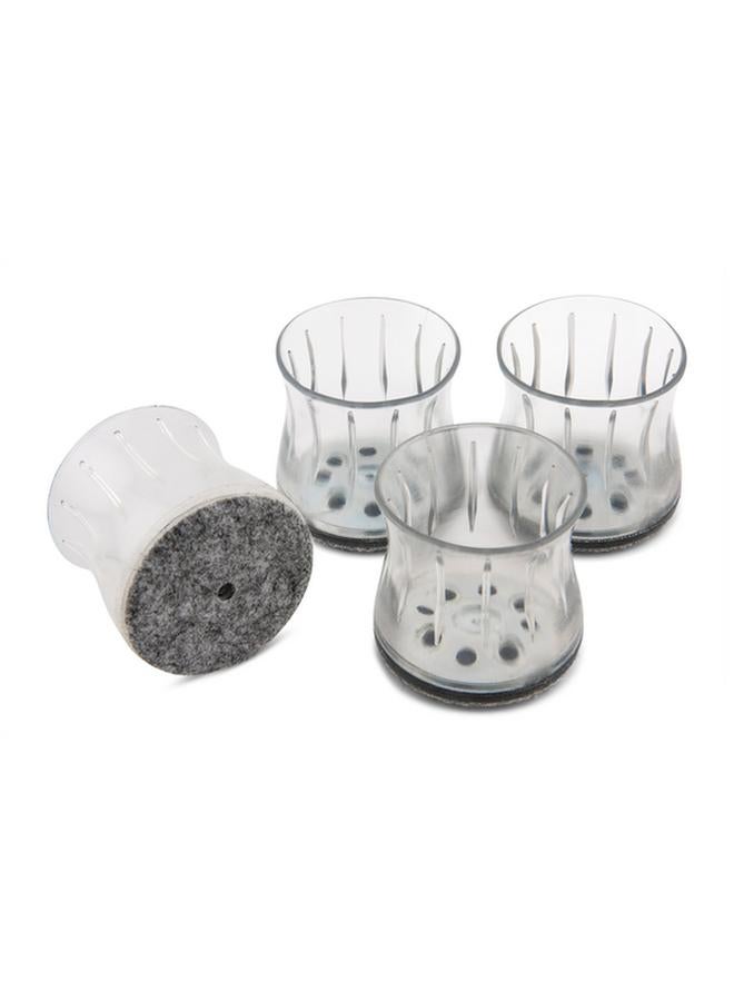 Magic Sliders Round Shape Rubber Felt Pad Set Clear 1.25 - 1.063Inch 26137 - Image 2