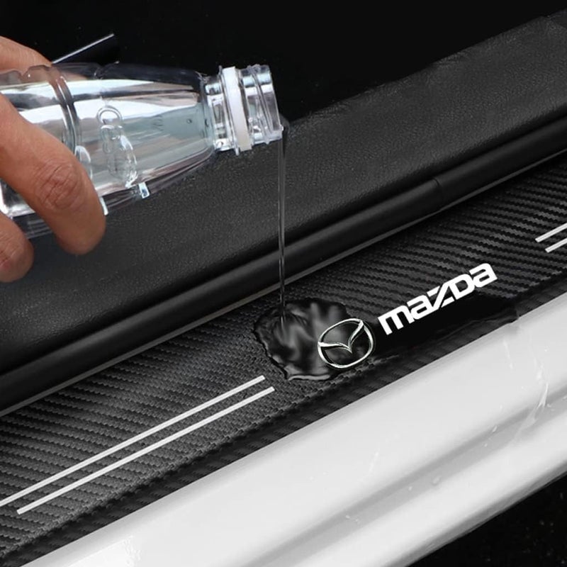 Car Door Sill Protectors 4pcs Anti-Scratch - Non-Slip Carbon Fiber Sills for Car Interior Decoration - Image 4