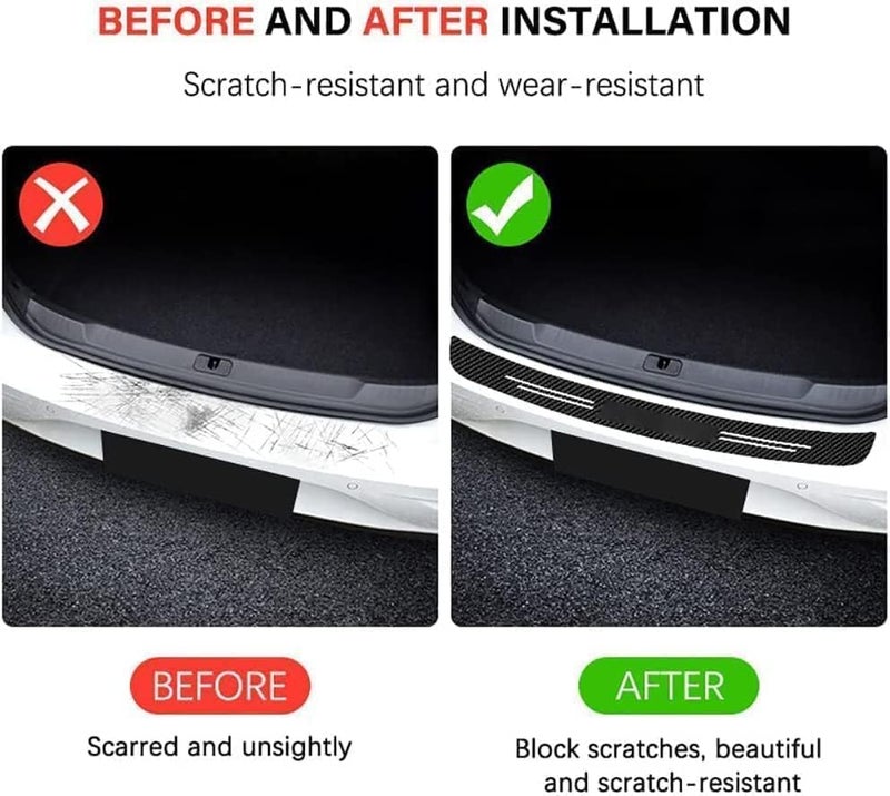 Car Door Sill Protectors 4pcs Anti-Scratch - Non-Slip Carbon Fiber Sills for Car Interior Decoration - Image 3