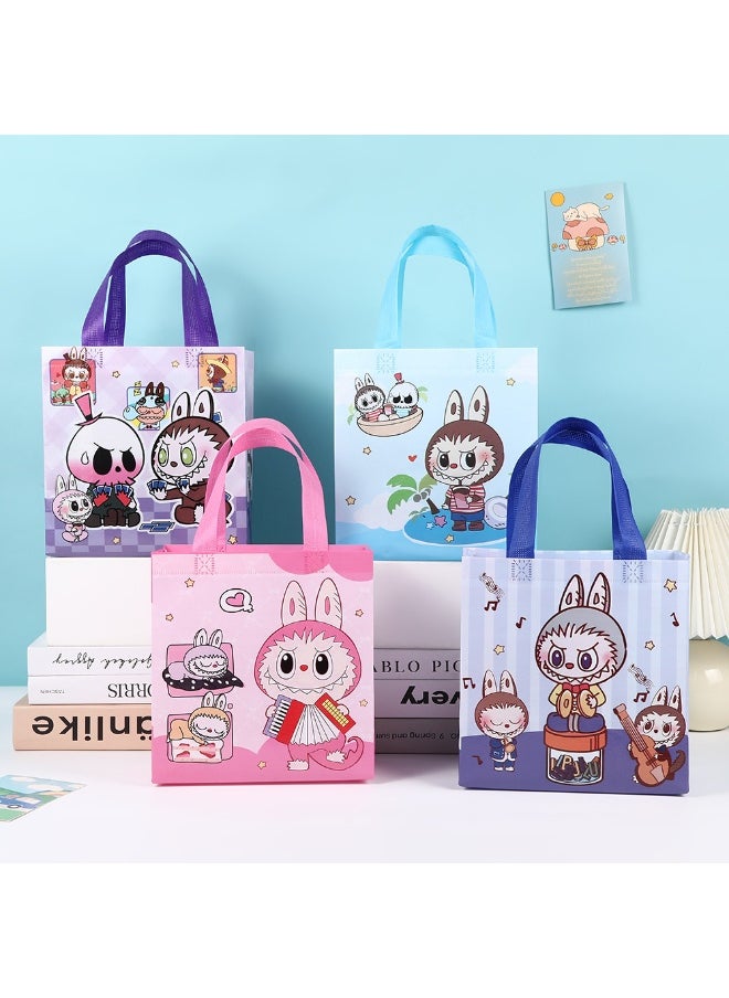 LABUBU labubu gift packaging plastic hand-held gift children's birthday gift bag - 8 pieces  - Image 1