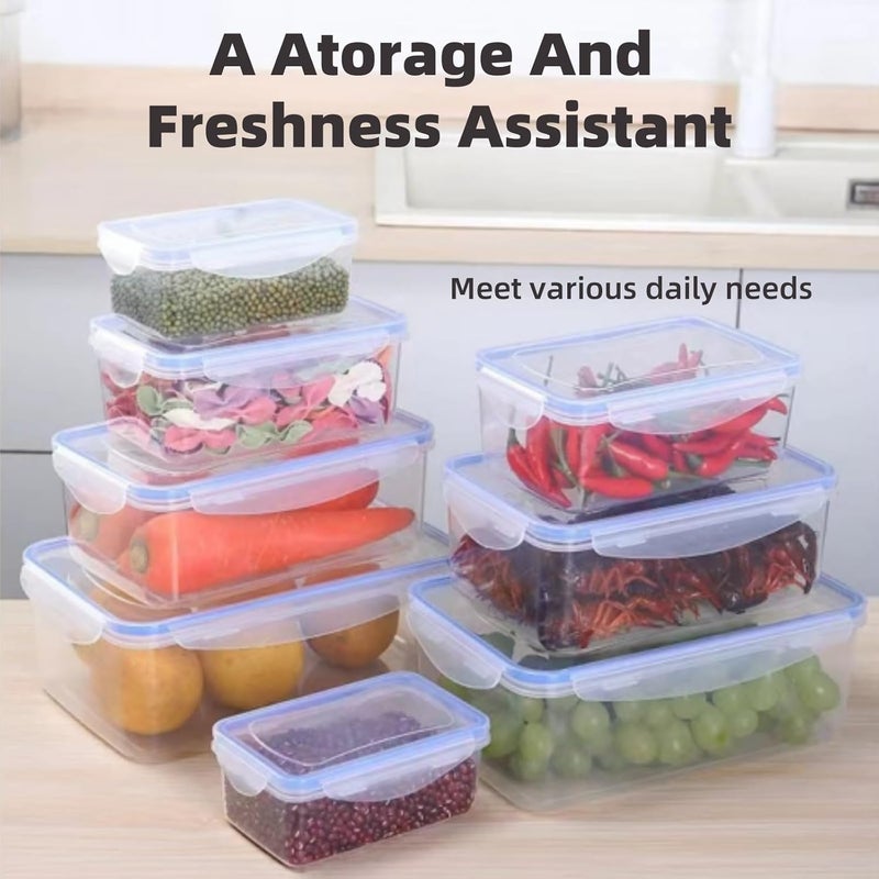 Lullaxx Food Container For Kitchen,Food Storage,Plastic Container,4-Piece Reusable Plastic,Meal Prep Container Set,Stackable Kitchen Organizers,Microwaveable,Freezer-Safe,Dishwasher-Safe - Image 5
