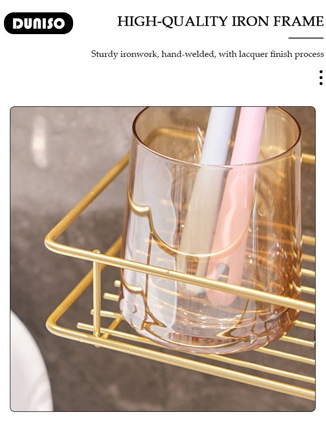 DUNISO 2packs Shower Caddy Shelves Organizer, Self Adhesive Rack Storage Shelf for Inside Shower No Drilling, Wall Mounted Stainless Steel Bathroom Shower Wall Organization for Bathroom - Image 5