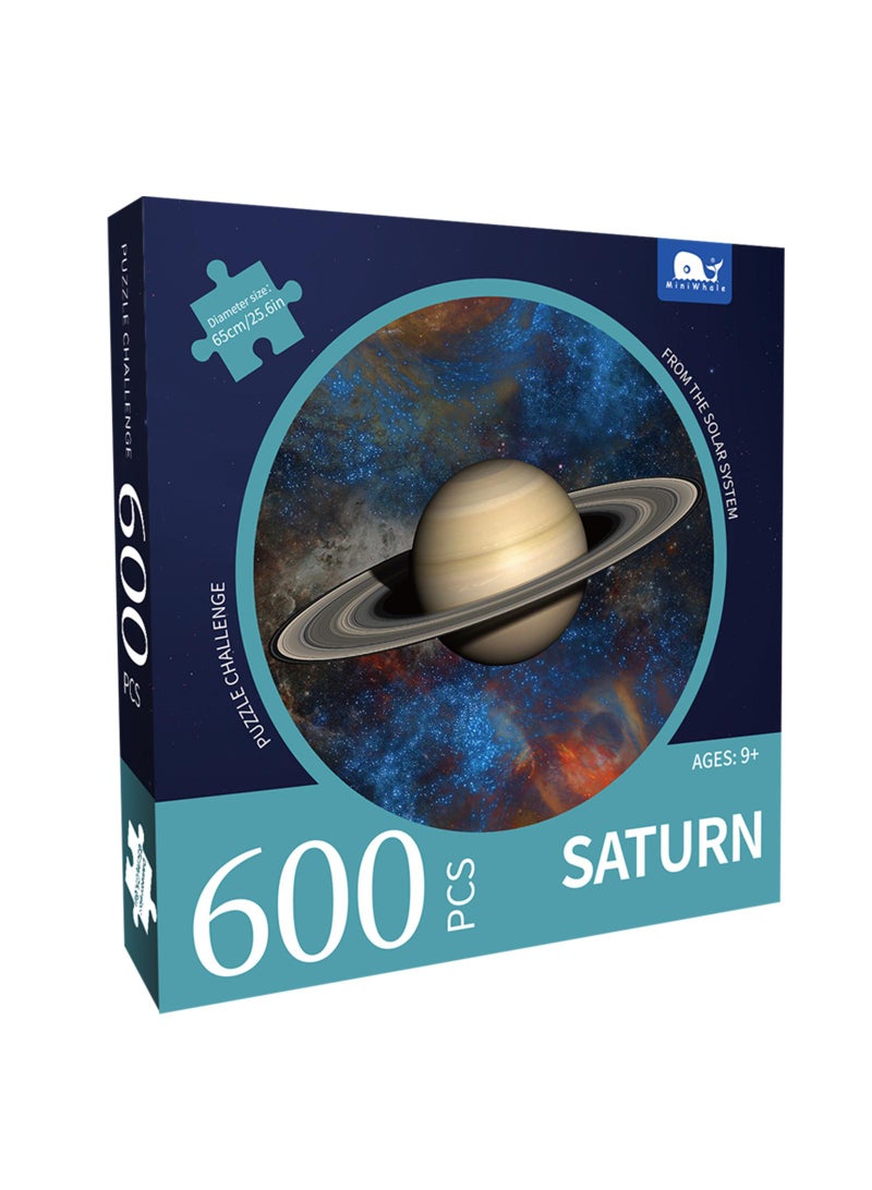 Loquat 600 Pieces Saturn Puzzles For Adults Kids Space Gifts Planet Puzzle - Image 1