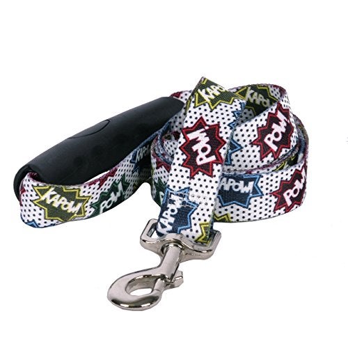 Yellow Dog Design Action Caption Ez-Grip Dog Leash with Comfort Handle 1" Wide and 5' (60") Long, Large - Image 1
