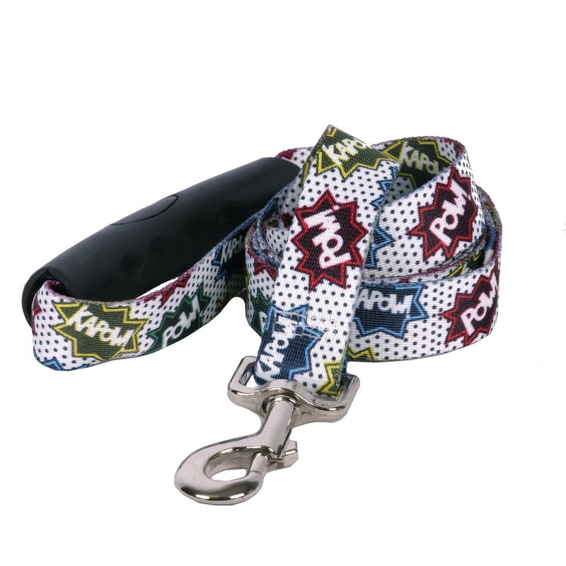 Yellow Dog Design Action Caption Ez-Grip Dog Leash with Comfort Handle 1" Wide and 5' (60") Long, Large - Image 4