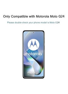 DUSALA 2 Pack Motorola Moto G24 Tempered Glass Screen Protector,  Hardness Protective film for Motorola Moto G24, High Clear, Anti Scratch, Bubble Free Tempered glass film  - Image 2