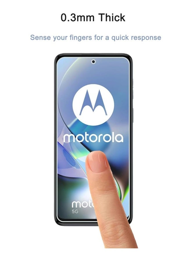 دوسالا حزمة 2 من واقي الشاشة الزجاجي المقوى لموتورولا موتو G24، فيلم حماية بصلابة عالية لموتورولا موتو G24، شفافة للغاية، مقاومة للخدوش، فيلم زجاجي مقوى خالي من الفقاعات - Image 3