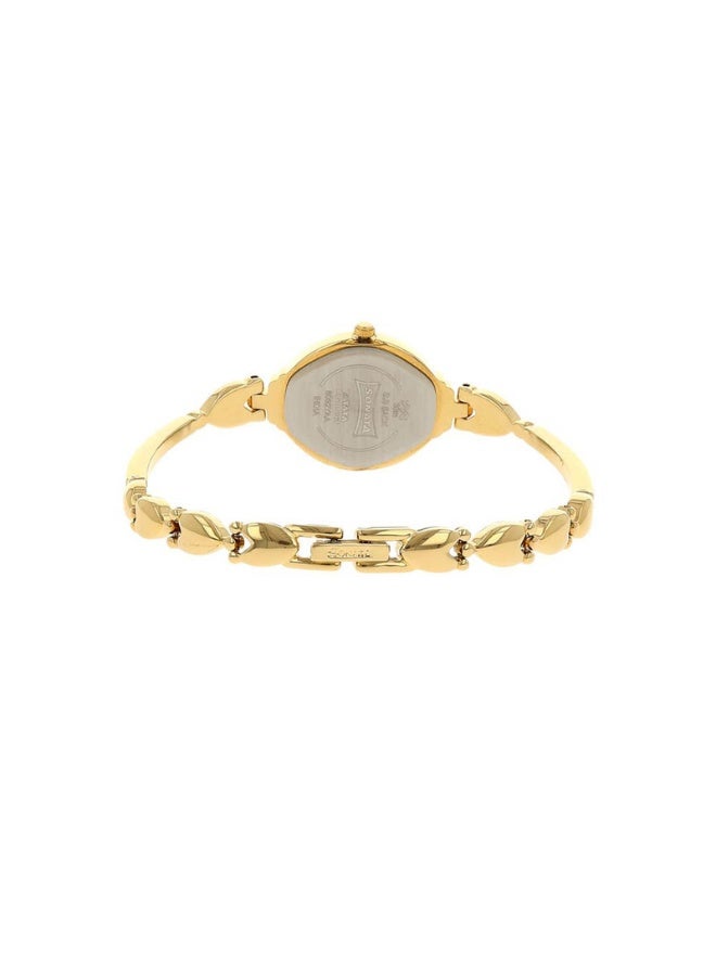 Sonata ساعة أنالوج نسائية 8092YM03 - قرص شامباني، حزام من الفولاذ المقاوم للصدأ بلون ذهبي، حركة كوارتز، مقاومة للماء حتى 3 ATM - Image 4