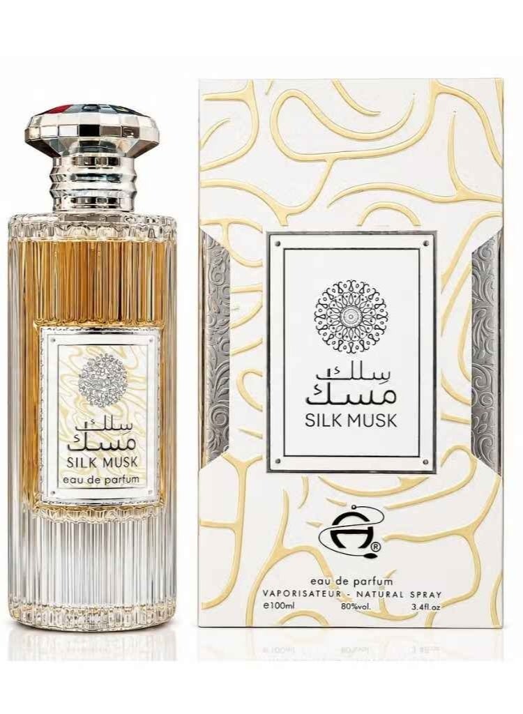 Silk Musk is a luxurious, unisex musky fragrance with exceptional longevity and projection—an elegant daily scent featuring a soft, captivating aroma.