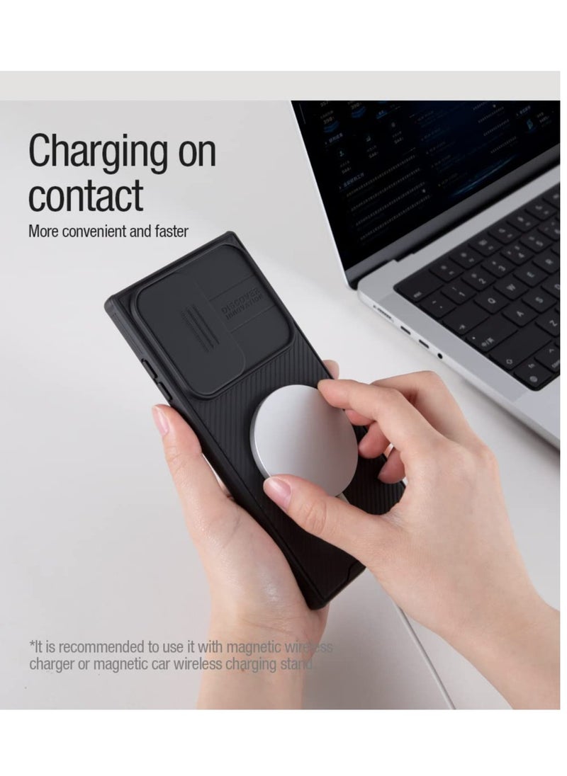 Aookay for Samsung Galaxy S23 Ultra Magnetic Case Compatible with Magsafe, Sliding Camera Cover,Full Around Protection,Anti-Fingerprint,Anti-Scratch, Slim Shockproof Protective Case(black)  - Image 2